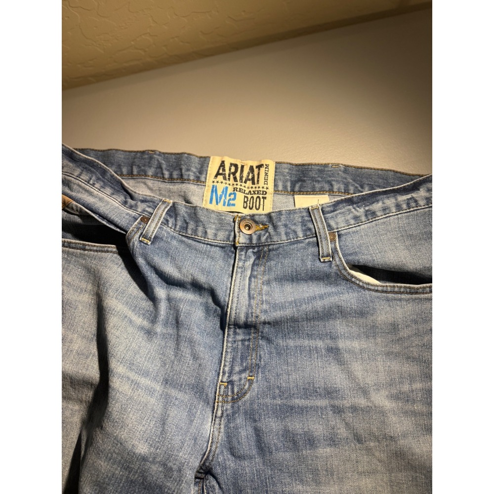 Ariat M2 Relaxed Boot Cut Jeans Light Wash Denim 10022783 Mens 38x32